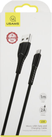 Дата-кабель USAMS U35 microUSB 1.5A Black