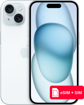 Смартфон Apple iPhone 15 512Gb eSIM + SIM Голубой