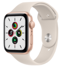 Часы Apple Watch SE GPS 44мм корпус из алюминия розовое золото + ремешок сияющая звезда (MKQ53RU/A)