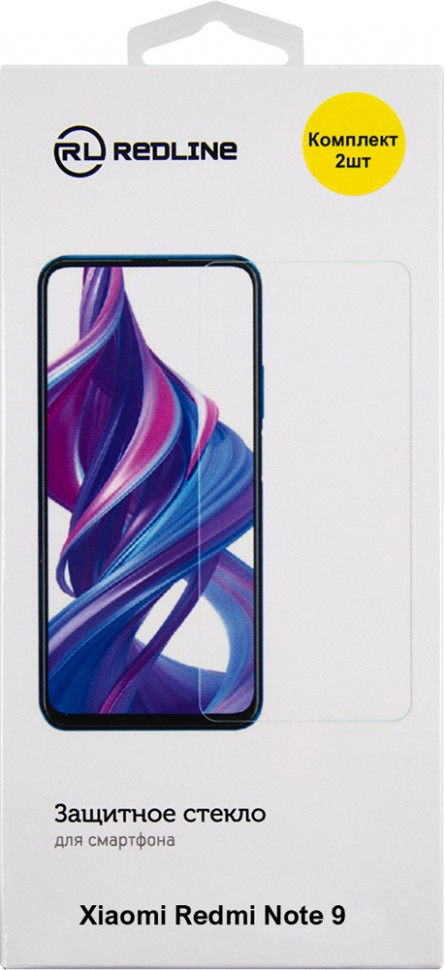Стекло защитное RedLine Xiaomi Redmi Note 9 прозрачное 2 шт Стекло защитное RedLine Xiaomi Redmi Note 9 прозрачное 2 шт