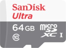 Карта памяти MicroSDHC SanDisk Ultra 64Gb Class10 с адаптером Grey-White