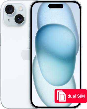 Смартфон Apple iPhone 15 128Gb SIM + SIM Голубой