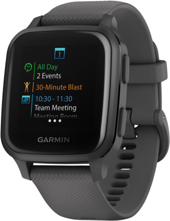 Часы Garmin Venu Sq NFC Grey с силиконовым ремешком