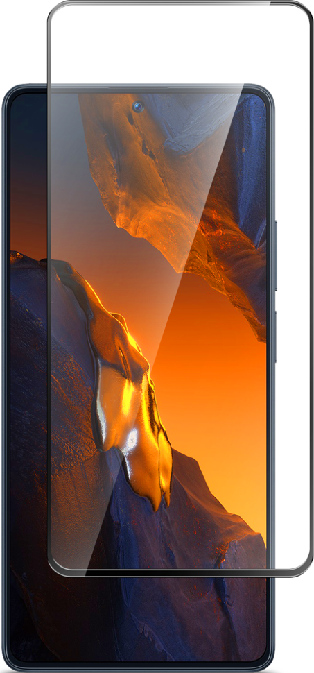 Стекло защитное для POCO F5 Черная рамка Стекло защитное для POCO F5 Черная рамка