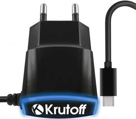 СЗУ Krutoff CH-23 microUSB 1A Black