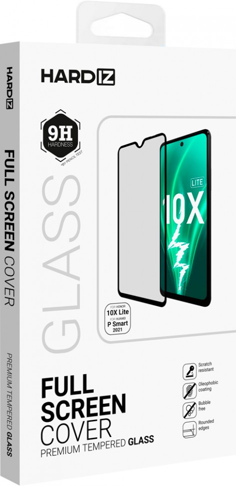 Стекло защитное Hardiz Honor 10X lite/Huawei P Smart 2021 2.5D черная рамка Стекло защитное Hardiz Honor 10X lite/Huawei P Smart 2021 2.5D черная рамка