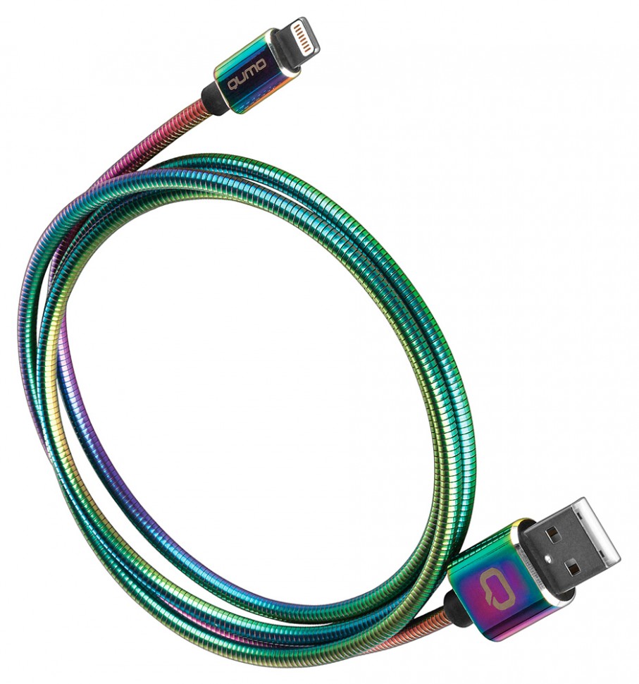 Дата-кабель Qumo Lightning MFI 1м градиент Дата-кабель Qumo Lightning MFI 1м градиент