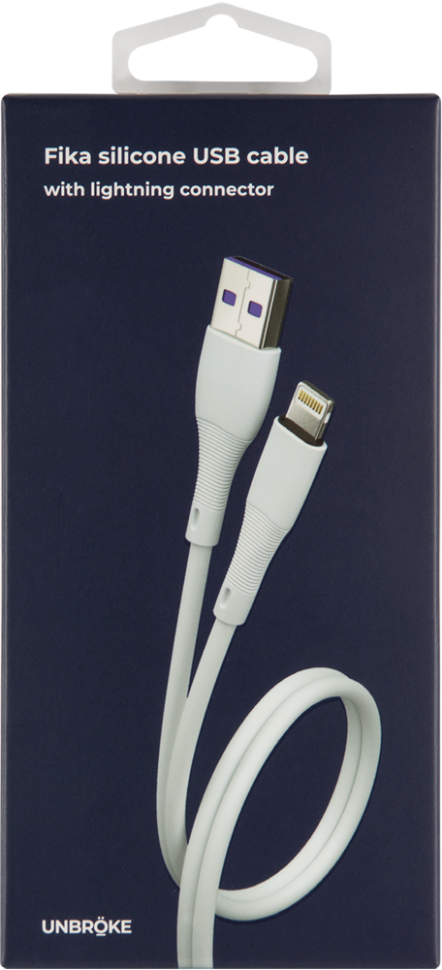 Дата-кабель UNBROKE Fika USB-Lightning 1 метр до 2A белый Дата-кабель UNBROKE Fika USB-Lightning 1 метр до 2A белый