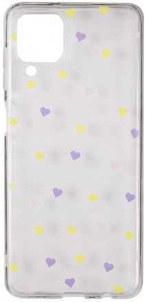 Клип-кейс RedLine Samsung Galaxy A12 принт Сердечки 01