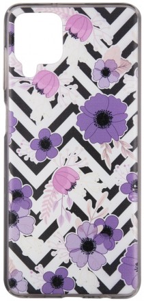 Клип-кейс RedLine Samsung Galaxy A12 принт Цветы 01