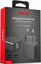 СЗУ Akai CH-6C04B универсальное 2USB 3.1А Black