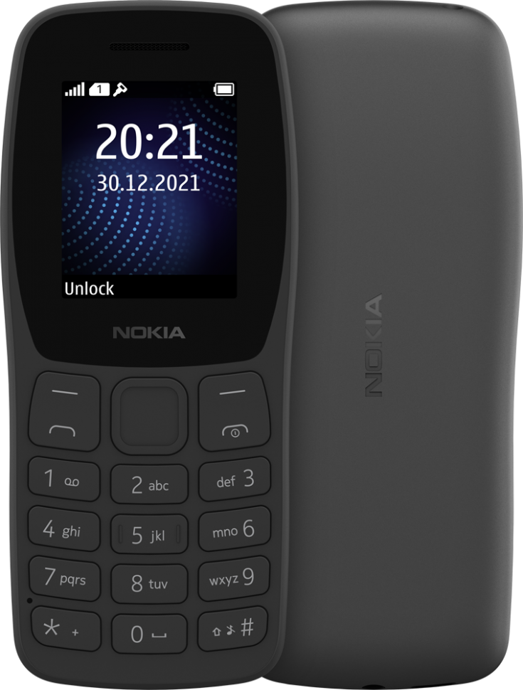 Мобильный телефон Nokia 105 (2022) Dual sim Древесный уголь Мобильный телефон Nokia 105 (2022) Dual sim Древесный уголь