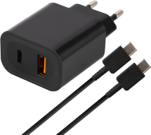 СЗУ RedLine NQC-13 USB-A-USB-C 3A + дата-кабель Type-C-Type-C PD 18W Черное