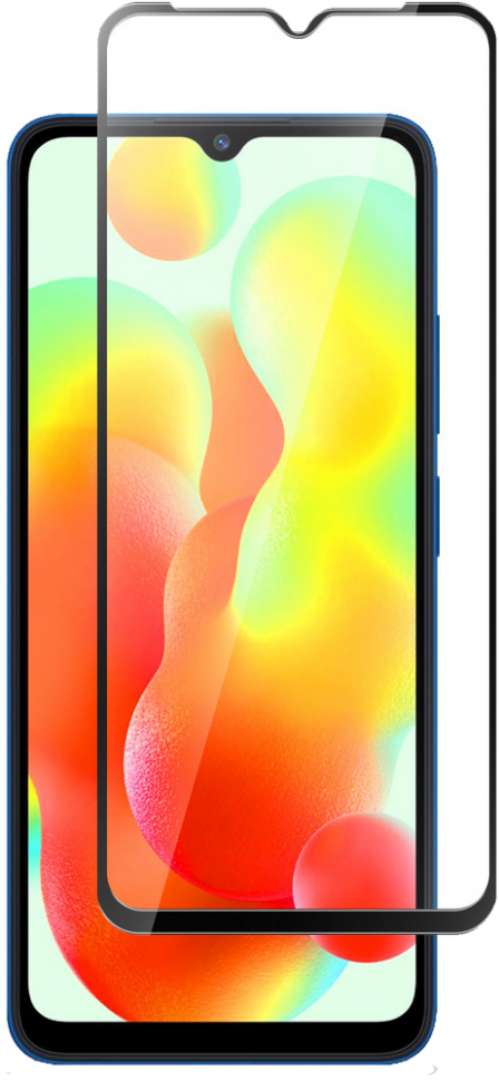 Стекло защитное для Xiaomi Redmi 12C Черная рамка Стекло защитное для Xiaomi Redmi 12C Черная рамка