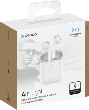 Беспроводные наушники Deppa Air Light White