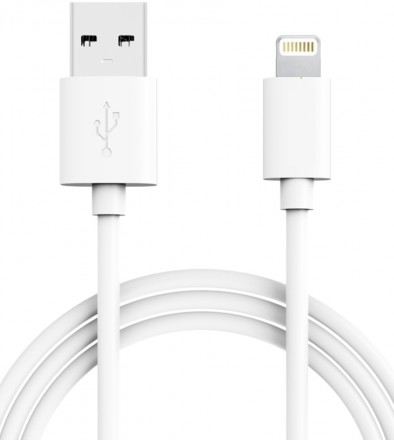 Дата-кабель MediaGadget NL-001M USB-Lightning Apple MFI 1м White