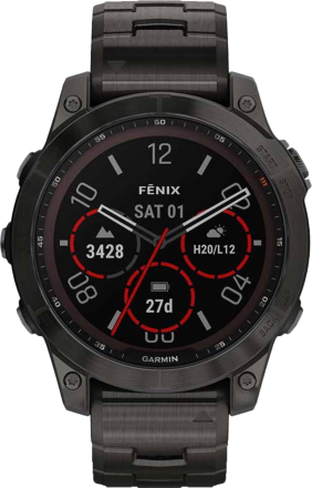 Часы Garmin Fenix 7 Sapphire Solar Черные