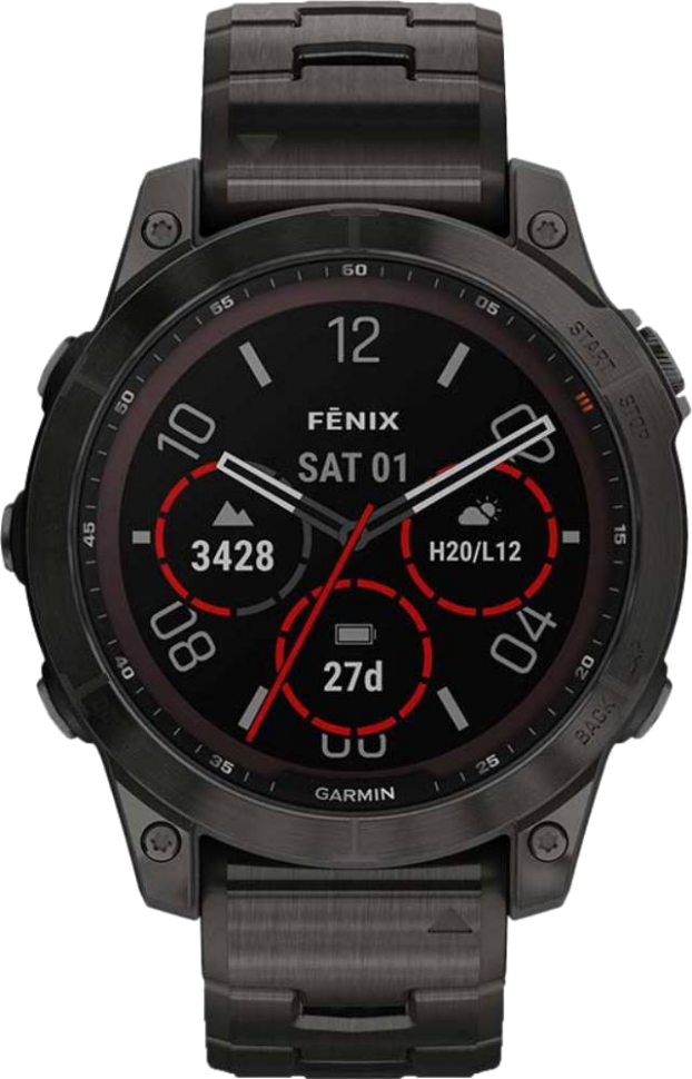 Часы Garmin Fenix 7 Sapphire Solar Черные Часы Garmin Fenix 7 Sapphire Solar Черные