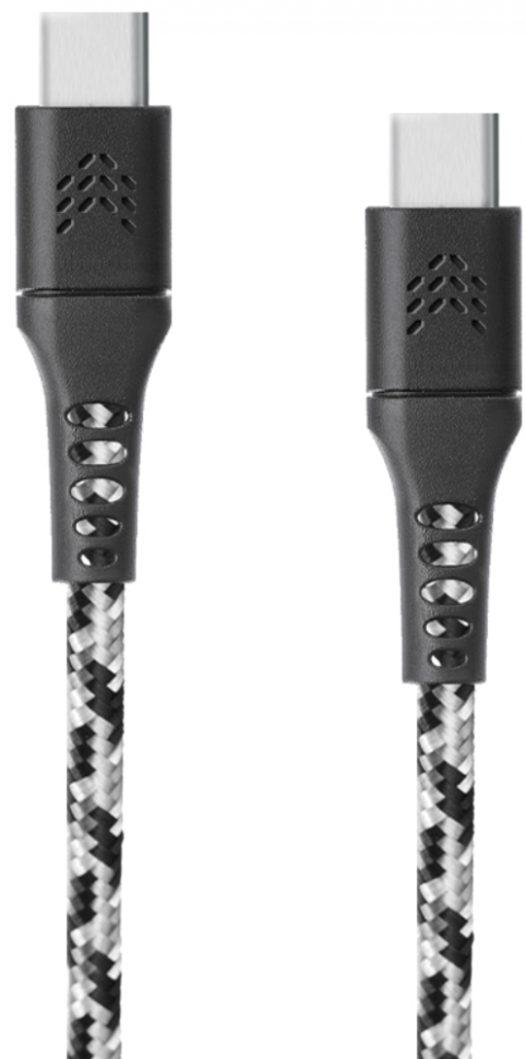 Дата-кабель Rocket Contact TPE USB-C-USB-C PD 60W 1 м Черно-белый Дата-кабель Rocket Contact TPE USB-C-USB-C PD 60W 1 м Черно-белый