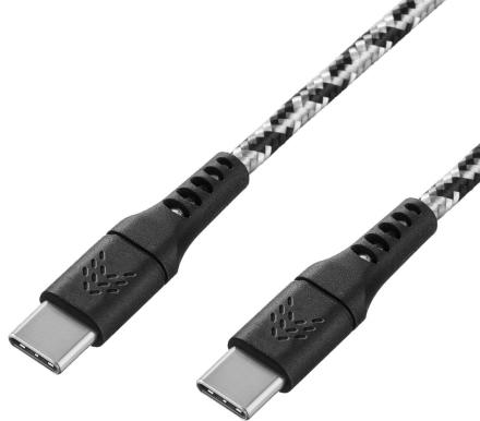 Дата-кабель Rocket Contact TPE USB-C-USB-C PD 60W 1 м Черно-белый