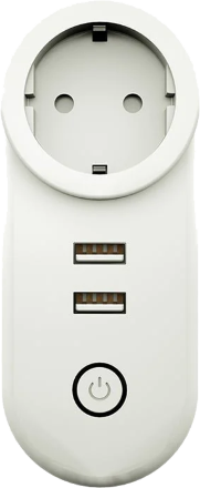 Умная розетка MOES Smart Socket ZP-LZ-EU2U, Zigbee, 110-240 В, 16А Белая