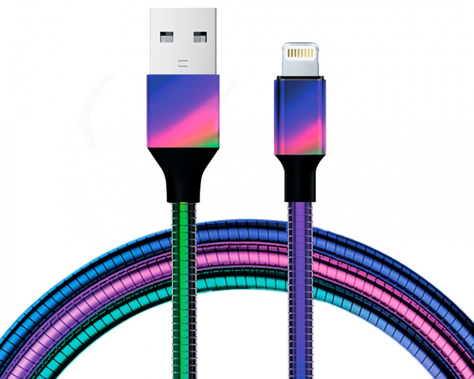 Дата-кабель MediaGadget NL-003M Lightning MFI 1м градиент Дата-кабель MediaGadget NL-003M Lightning MFI 1м градиент