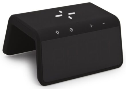 Беспроводное зарядное устройство Zetton с функцией часов и будильника Black (ZTSY-W0258QI10WACBLRU)