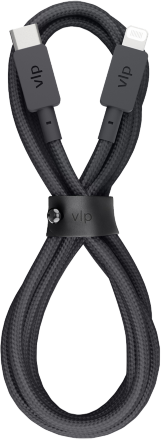 Дата-кабель VLP Nylon Cable USB-С-Lightning MFI 1,2 м Черный