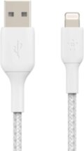 Дата-кабель Belkin CAA002bt1MWH USB A-Lightning 1м плетеный White