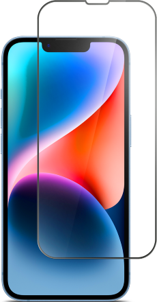 Стекло защитное СТМ для iPhone 14 Черная рамка
