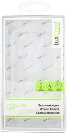 Клип-кейс LuxCase iPhone 13 mini Camera protection прозрачный