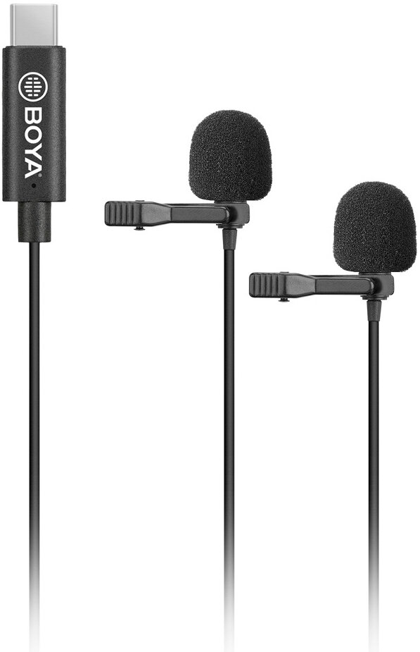 Микрофон Boya BY-M3D двойной петличный Black Микрофон Boya BY-M3D двойной петличный Black