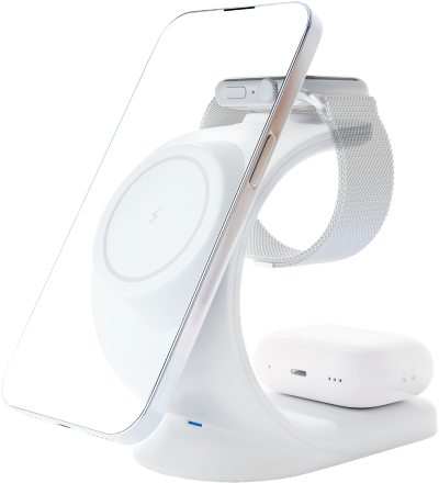 Беспроводное зарядное устройство VLP Powerstand 3 in 1 Белое