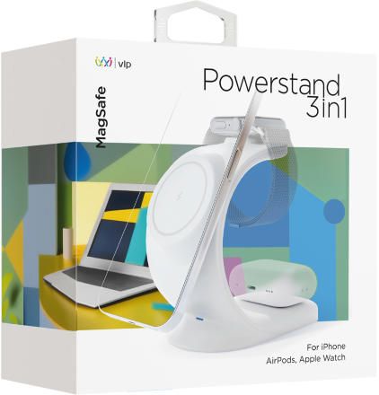 Беспроводное зарядное устройство VLP Powerstand 3 in 1 Белое