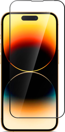 Стекло защитное СТМ для iPhone 14 Pro Max Черная рамка