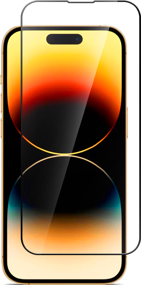 Стекло защитное СТМ для iPhone 14 Pro Max Черная рамка Стекло защитное СТМ для iPhone 14 Pro Max Черная рамка