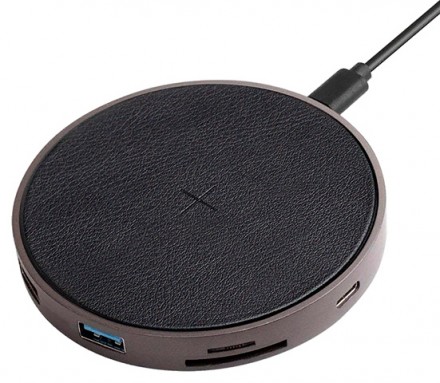 Беспроводное зарядное устройство Energea WiHub USB-C 7в1 Black