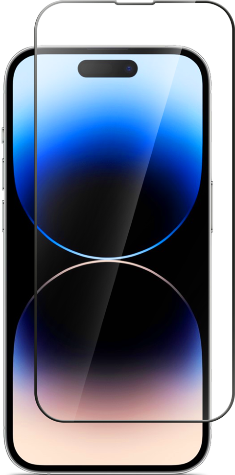 Стекло защитное СТМ для iPhone 14 Pro Черная рамка