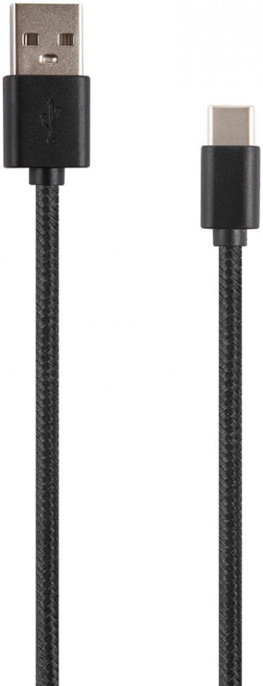 Дата-кабель RedLine USB-Type-C 2A 0,5м нейлоновая оплетка Black Дата-кабель RedLine USB-Type-C 2A 0,5м нейлоновая оплетка Black