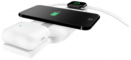 Беспроводное зарядное устройство LYAMBDA LNT5-WT на 3 устройства White