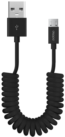 Дата-кабель Deppa USB А-microUSB 2A витой Black