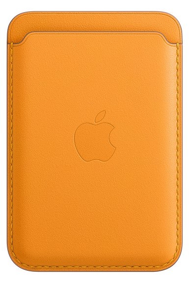 Чехол-бумажник Apple iPhone MagSafe кожаный золотой апельсин (MHLP3ZE/A)