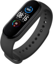 Ремешок для фитнес-трекера DF Xiaomi Mi Band 5 силиконовый Black (xiClassicBand-04)