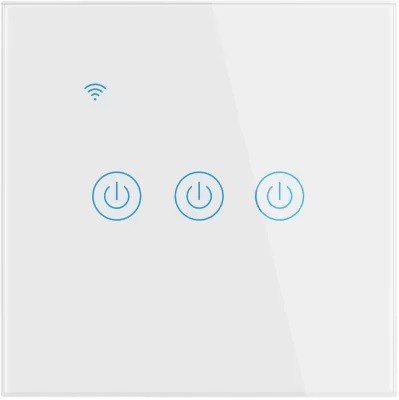 Умный выключатель Geozon WS-03 3 линии безнулевой White Умный выключатель Geozon WS-03 3 линии безнулевой White