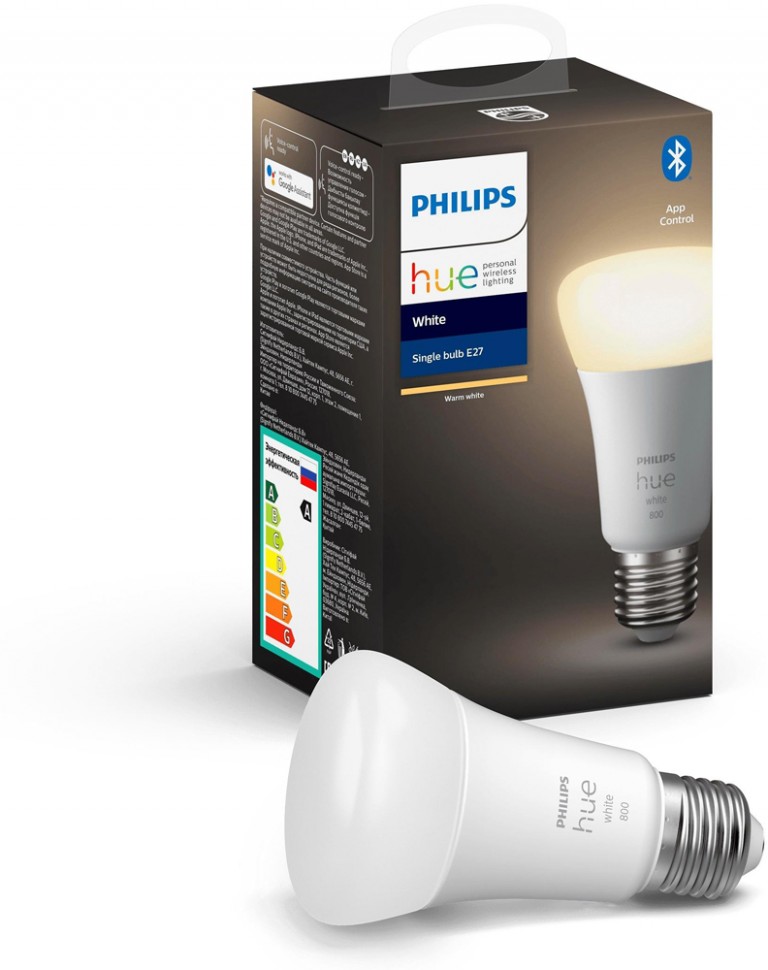 Лампа Philips Hue 9W A60 E27 RUS White Лампа Philips Hue 9W A60 E27 RUS White