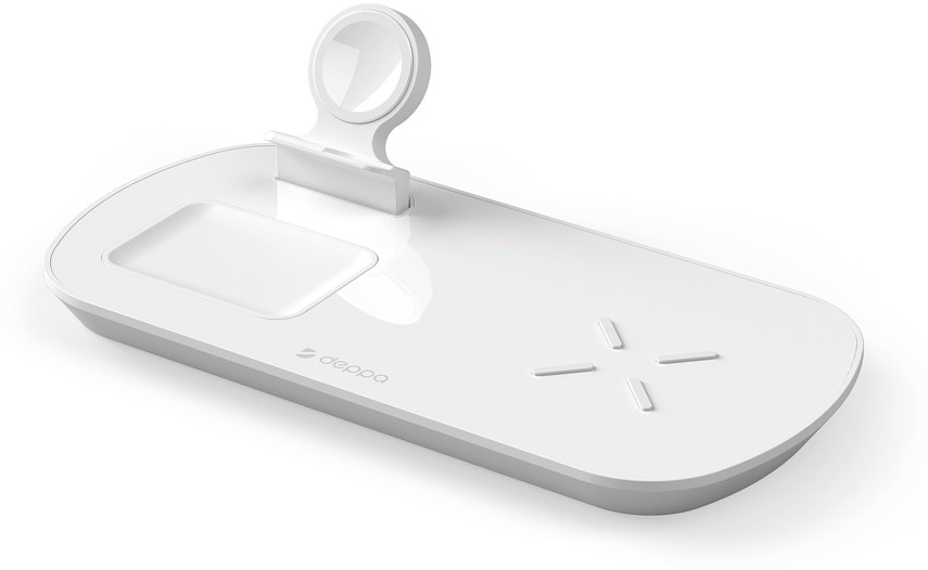 Беспроводное мультизарядное устройство Deppa 3 в 1: iPhone, Apple Watch, Airpods, 17,5 Вт White (24010) Беспроводное мультизарядное устройство Deppa 3 в 1: iPhone, Apple Watch, Airpods, 17,5 Вт White (24010)