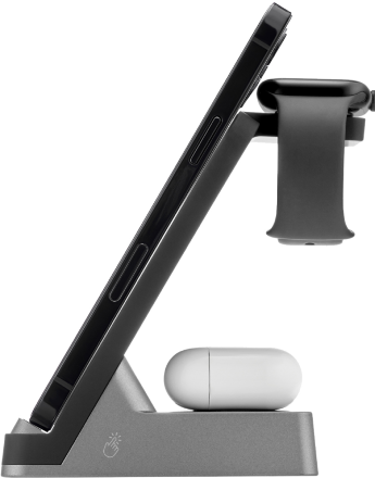 Беспроводное зарядное устройство Rocket Stand 3 in 1 30W Черное