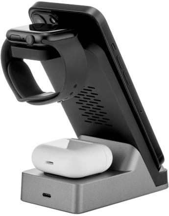 Беспроводное зарядное устройство Rocket Stand 3 in 1 30W Черное