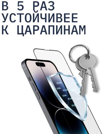 Стекло защитное Rocket Air Cover для iPhone 14 Plus 0.3мм Чёрная рамка