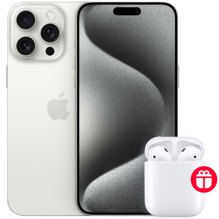 Смартфон Apple iPhone 15 Pro Max 256Gb eSIM + SIM Белый титан